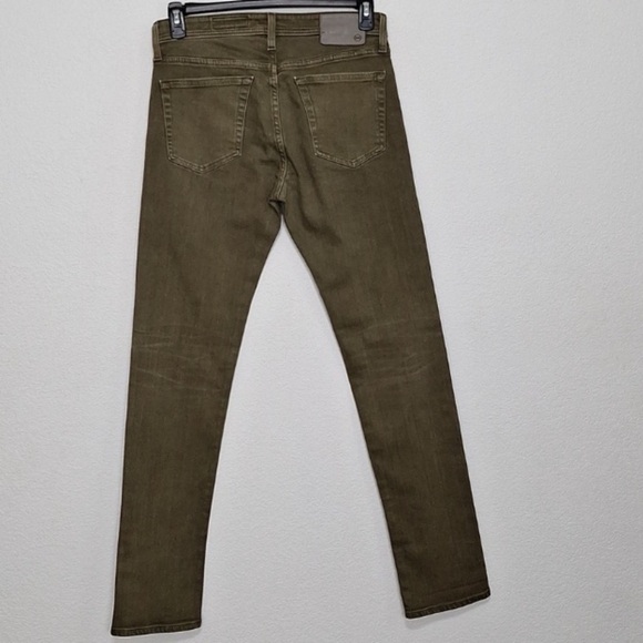 AG Adriano Goldschmied Men's Preppy The Tellis Modern Slim Olive Green Jeans 31R - Picture 8 of 10